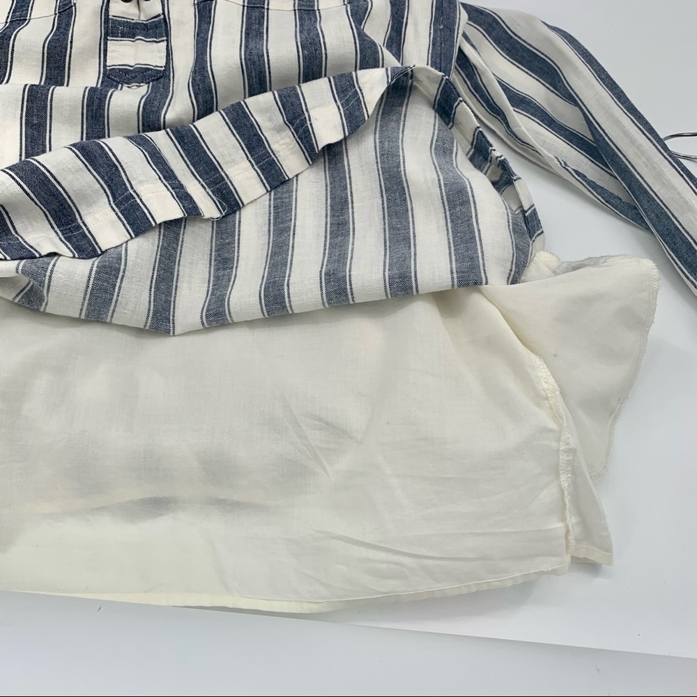 Madewell Striped Linen Blend Shirt Dress - Picture 14 of 15